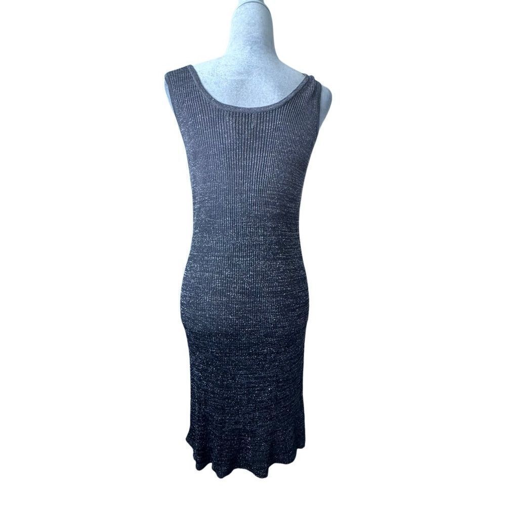 Michael Mims Kathy Cole Black Metallic Dress Body Con Vintage SZ L - Picture 3 of 15